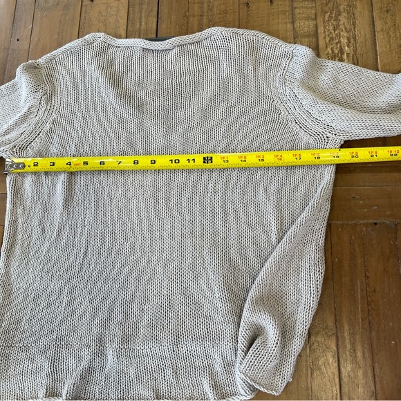 Wooden Ships Maui Chunky Knit Cotton Sweater Small Medium V-neck Beach Boho - Picture 9 of 9